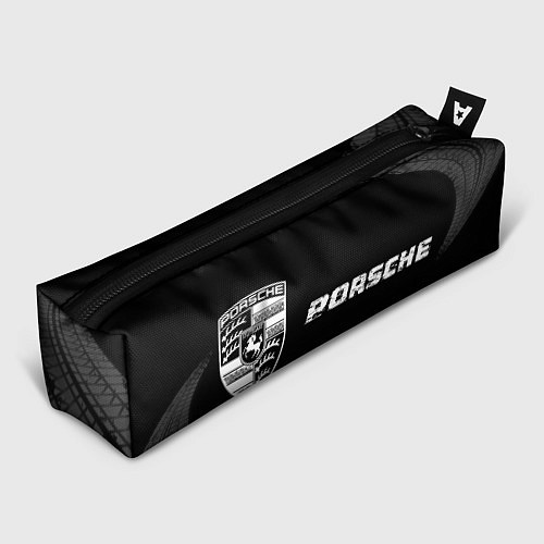 Пенал Porsche speed на темном фоне со следами шин по-гор / 3D-принт – фото 1