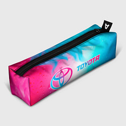Пенал для ручек Toyota neon gradient style по-горизонтали, цвет: 3D-принт