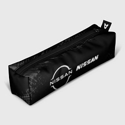 Пенал для ручек Nissan speed на темном фоне со следами шин по-гори, цвет: 3D-принт