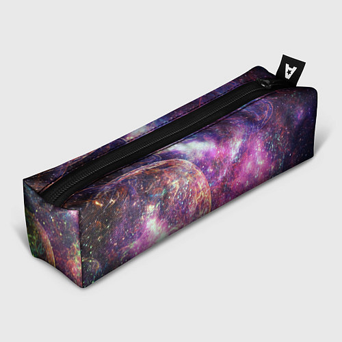 Пенал Пурпурные космические туманности со звездами / 3D-принт – фото 1