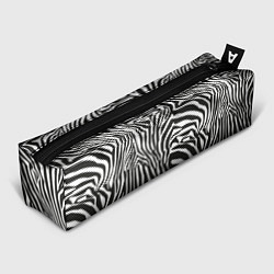 Пенал для ручек Шкура зебры черно - белая графика, цвет: 3D-принт