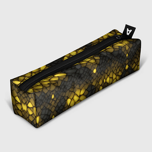 Пенал Жёлтый трескающийся камень / 3D-принт – фото 1
