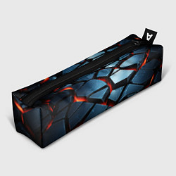 Пенал для ручек Абстрактные плиты с оранжевым светом, цвет: 3D-принт