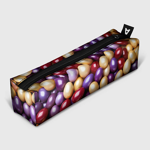 Пенал Красные и фиолетовые пасхальные яйца / 3D-принт – фото 1