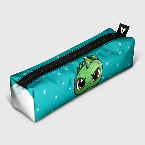 Пенал Маленький зеленый забавный новогодний дракон / 3D-принт – фото 1