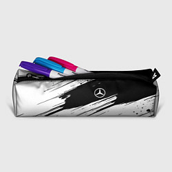 Пенал для ручек Mercedes benz краски чернобелая геометрия, цвет: 3D-принт — фото 2