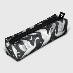 Пенал для ручек Стая белых лебедей летящих в небе, цвет: 3D-принт