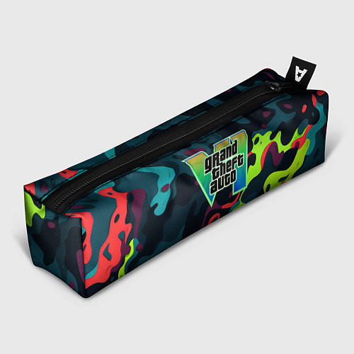 Пенал Gta лого кислотный камуфляж / 3D-принт – фото 1
