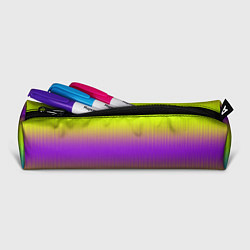 Пенал для ручек Неоновые салатовые и фиолетовые полосы, цвет: 3D-принт — фото 2