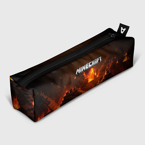 Пенал Огненный minecraft логотип / 3D-принт – фото 1
