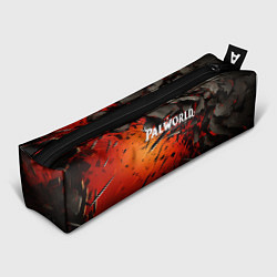 Пенал для ручек Palworld логотип черные плиты в разломе, цвет: 3D-принт