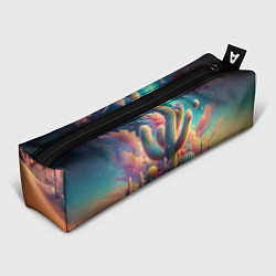 Пенал для ручек Кактусы цветущие под космическим небом, цвет: 3D-принт