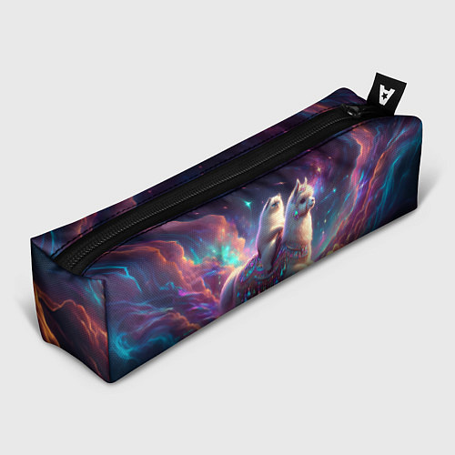 Пенал Космос и кот едет верхом на альпаке / 3D-принт – фото 1