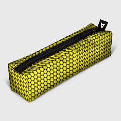 Пенал для ручек Жёлтые лепестки шестиугольники, цвет: 3D-принт