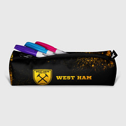 Пенал для ручек West Ham - gold gradient по-горизонтали, цвет: 3D-принт — фото 2