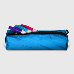 Пенал для ручек Насыщенный голубой полосами, цвет: 3D-принт — фото 2