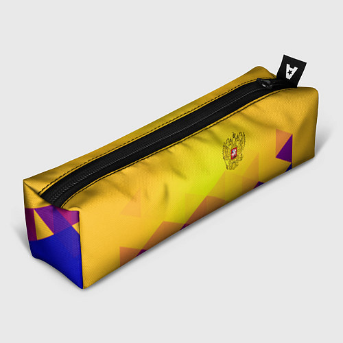 Пенал Желтая геометрия - спорт Россия с гербом / 3D-принт – фото 1