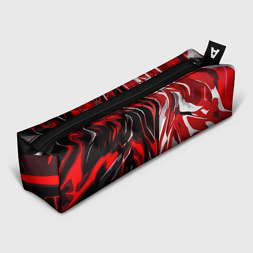 Пенал Красная абстракция на чёрно-белом фоне / 3D-принт – фото 1