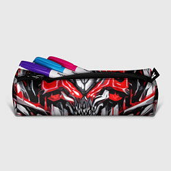 Пенал для ручек Абстрактный красный череп, цвет: 3D-принт — фото 2