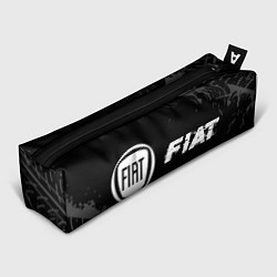 Пенал для ручек Fiat speed на темном фоне со следами шин по-горизо, цвет: 3D-принт