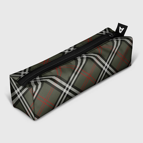 Пенал Стильная клетка - милитари, крупно / 3D-принт – фото 1