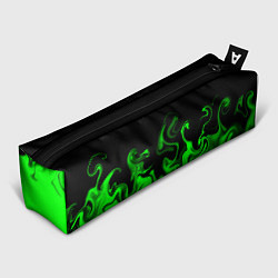 Пенал Абстрактный зеленый огонь
