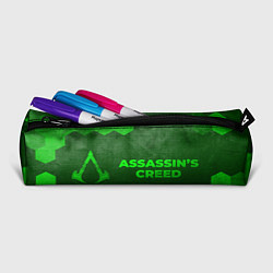 Пенал для ручек Assassins Creed - green gradient по-горизонтали, цвет: 3D-принт — фото 2