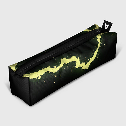 Пенал Желтая трещина на черном / 3D-принт – фото 1