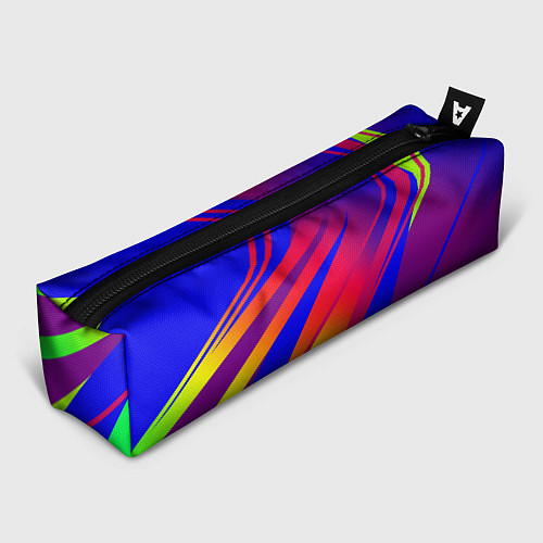 Пенал Красно-синий с полосами градиент / 3D-принт – фото 1