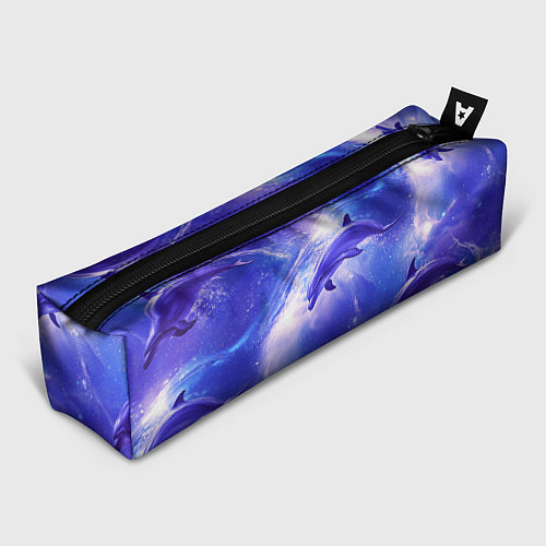 Пенал Дельфины в волшебном море паттерн / 3D-принт – фото 1