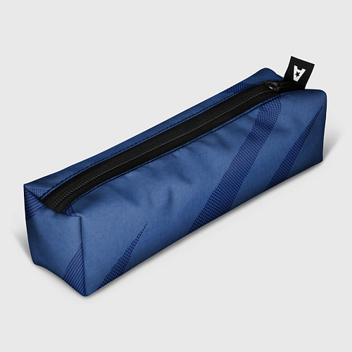 Пенал Синий текстурный с полосой / 3D-принт – фото 1