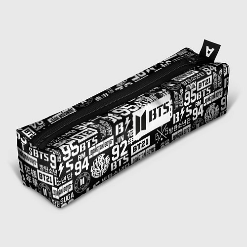 Пенал Bangtan Boys pattern black / 3D-принт – фото 1