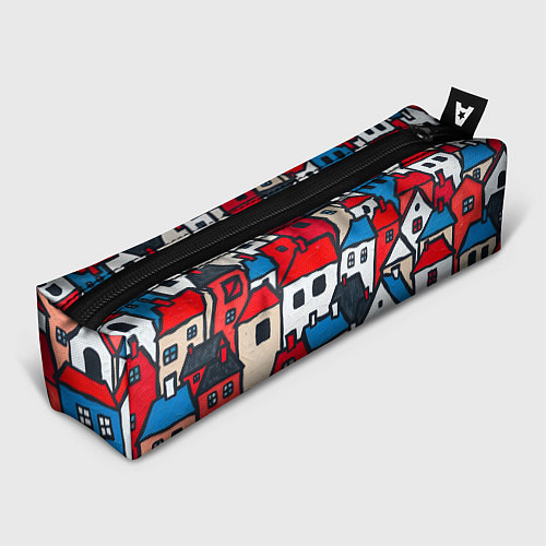 Пенал Красные и белые домики / 3D-принт – фото 1