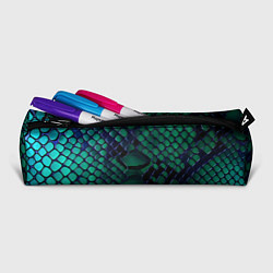 Пенал для ручек Бирюзовая змеиная кожа, цвет: 3D-принт — фото 2