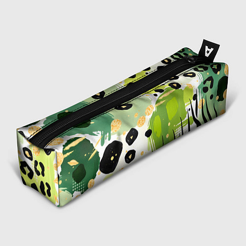 Пенал Зеленый анималистичный паттерн / 3D-принт – фото 1