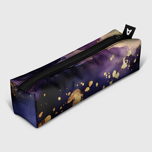 Пенал Золотая краска на текстуре / 3D-принт – фото 1