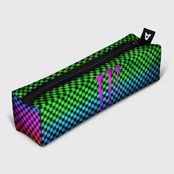 Пенал для ручек Monster energy неоновая клетка, цвет: 3D-принт