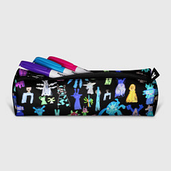 Пенал для ручек Яркие монстры на черном фоне, цвет: 3D-принт — фото 2