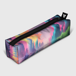 Пенал для ручек Город в розовом тумане, цвет: 3D-принт