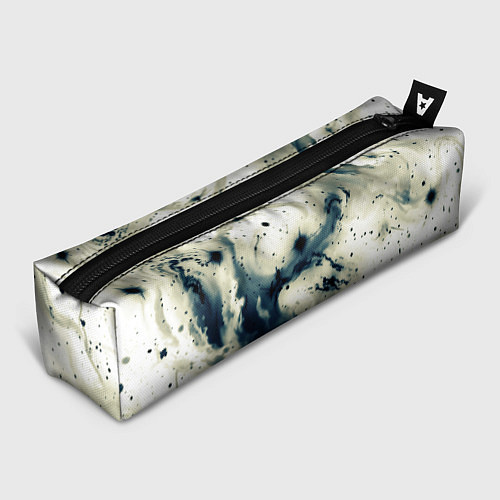Пенал Бежевый и тёмно-синий космическая абстракция / 3D-принт – фото 1