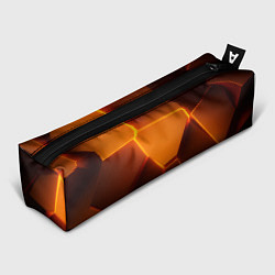 Пенал для ручек Оранжевые объемные пластины, цвет: 3D-принт