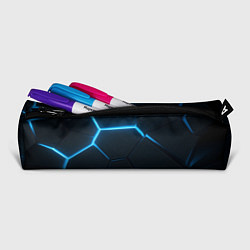 Пенал для ручек Черные плиты с синим светом, цвет: 3D-принт — фото 2