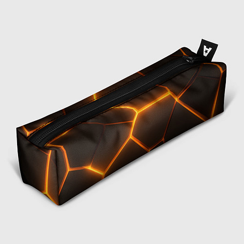 Пенал Оранжевое свечение текстура / 3D-принт – фото 1
