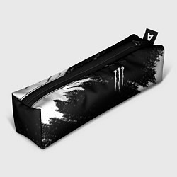 Пенал для ручек Monster energy краски штрихи белые, цвет: 3D-принт