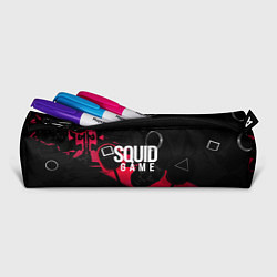 Пенал для ручек Игра в кальмара маски распорядителя и стражников, цвет: 3D-принт — фото 2