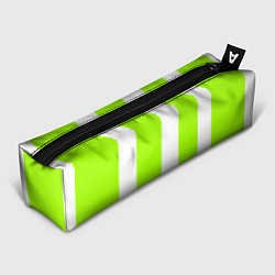 Пенал Color light green white stripes