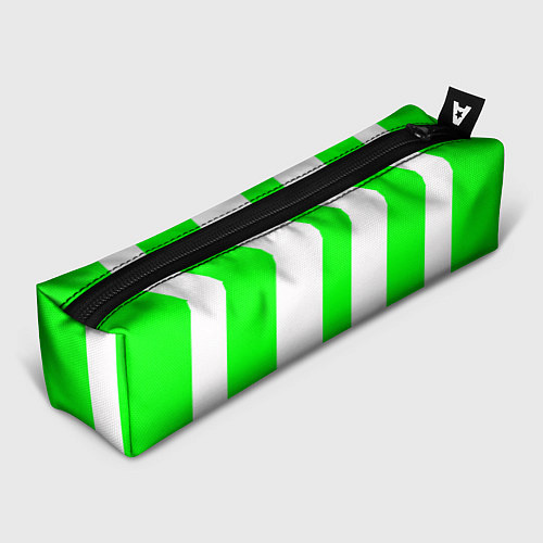 Пенал Color light green white lines / 3D-принт – фото 1