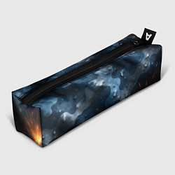 Пенал для ручек Синий камуфляж с каплями, цвет: 3D-принт