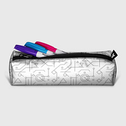 Пенал для ручек Техно-Геометрия на белое, цвет: 3D-принт — фото 2