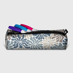 Пенал для ручек Цветы blue and beige pattern, цвет: 3D-принт — фото 2